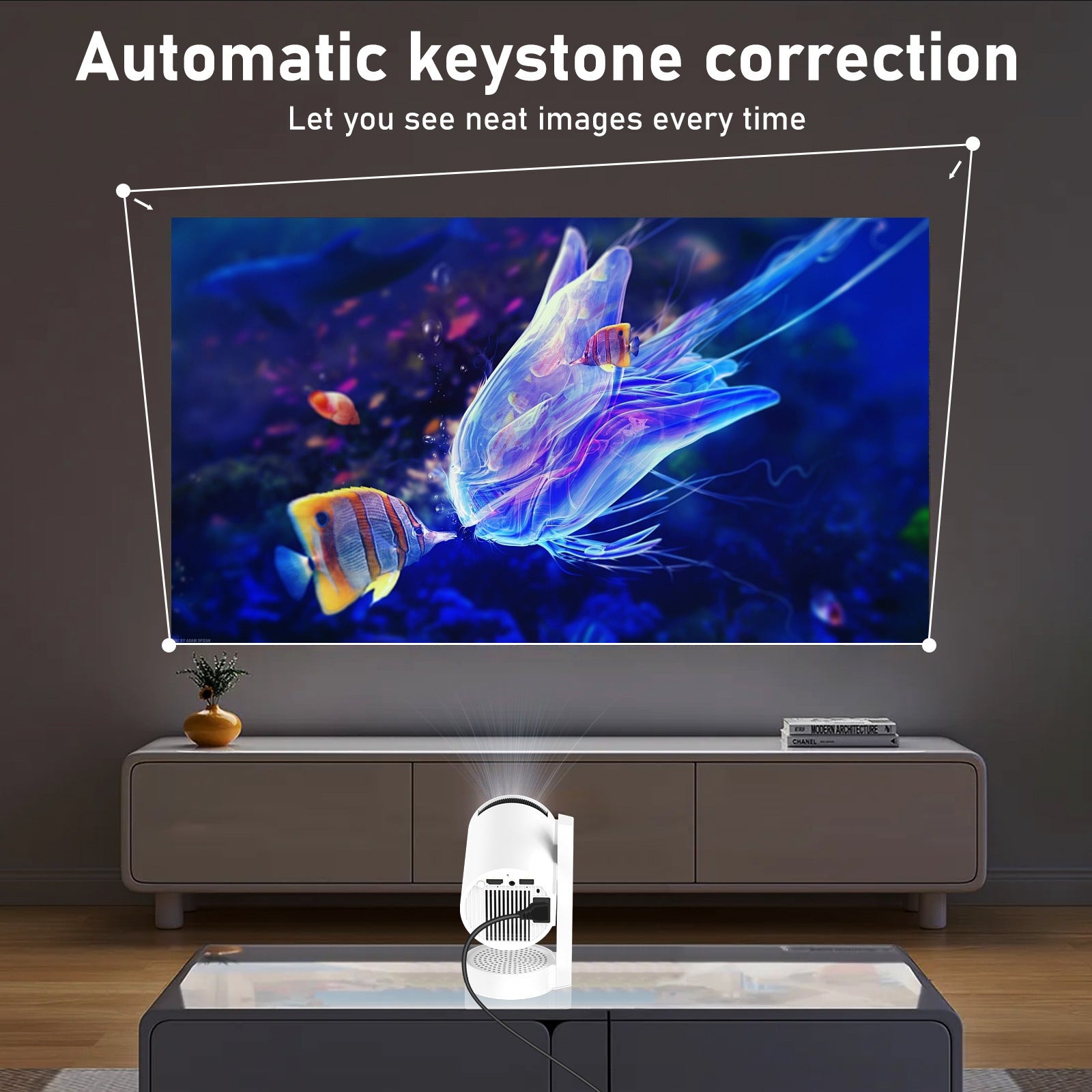 Mini Proiettore LED Wireless – Rotazione a 240°, proiezione fino a 120" - 4K HD 1280x720 , compatibile con Android, iOS, HDMI e USB - Y200 | 300 Ultra