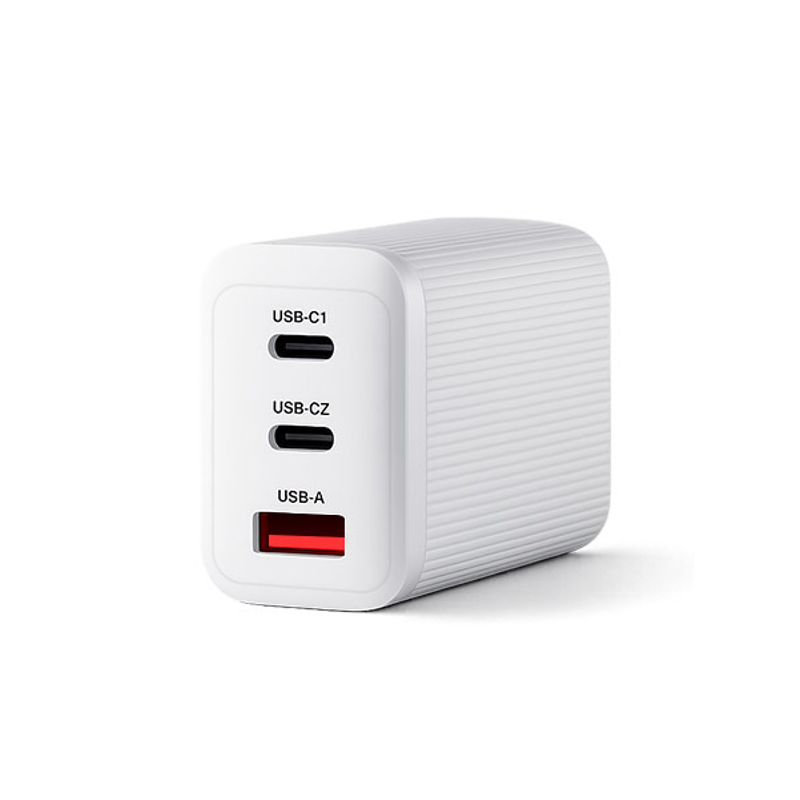 Caricatore Rapido 45W GaN PD 3.0 | 2 USB-C + 1 USB-A per Smartphone, Tablet e Notebook - ZCD-45W