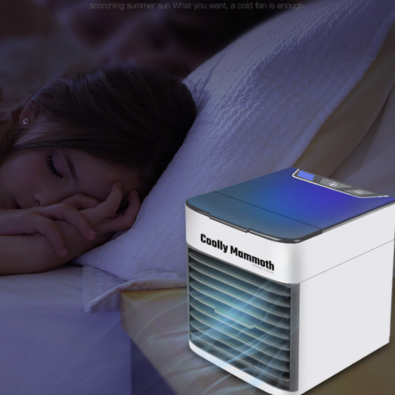 Mini Condizionatore Portatile | Raffredda, Illumina e Rilassa – Silenzioso, 3 Velocità, LED 7 Colori – Perfetto per Casa, Ufficio, Campeggio