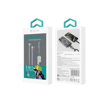 Cordino tracolla porta telefono con cavo ricarica veloce 60W | Tipo-C o Lightning | Lunghezza 1,6m