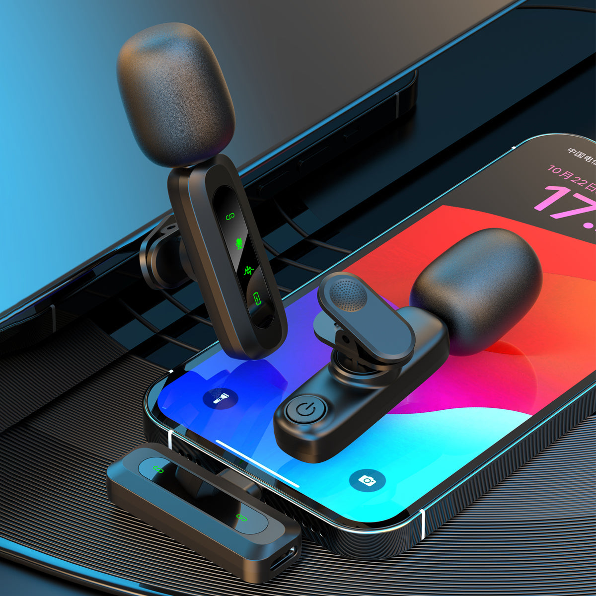 Microfono Lavalier Wireless 2.4G – Plug & Play con Riduzione del Rumore – Compatibile con iPhone & Android, ideale per TikTok Live, interviste e vlog - J3