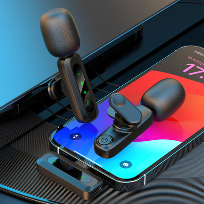 Microfono Lavalier Wireless 2.4G – Plug & Play con Riduzione del Rumore – Compatibile con iPhone & Android, ideale per TikTok Live, interviste e vlog - J3
