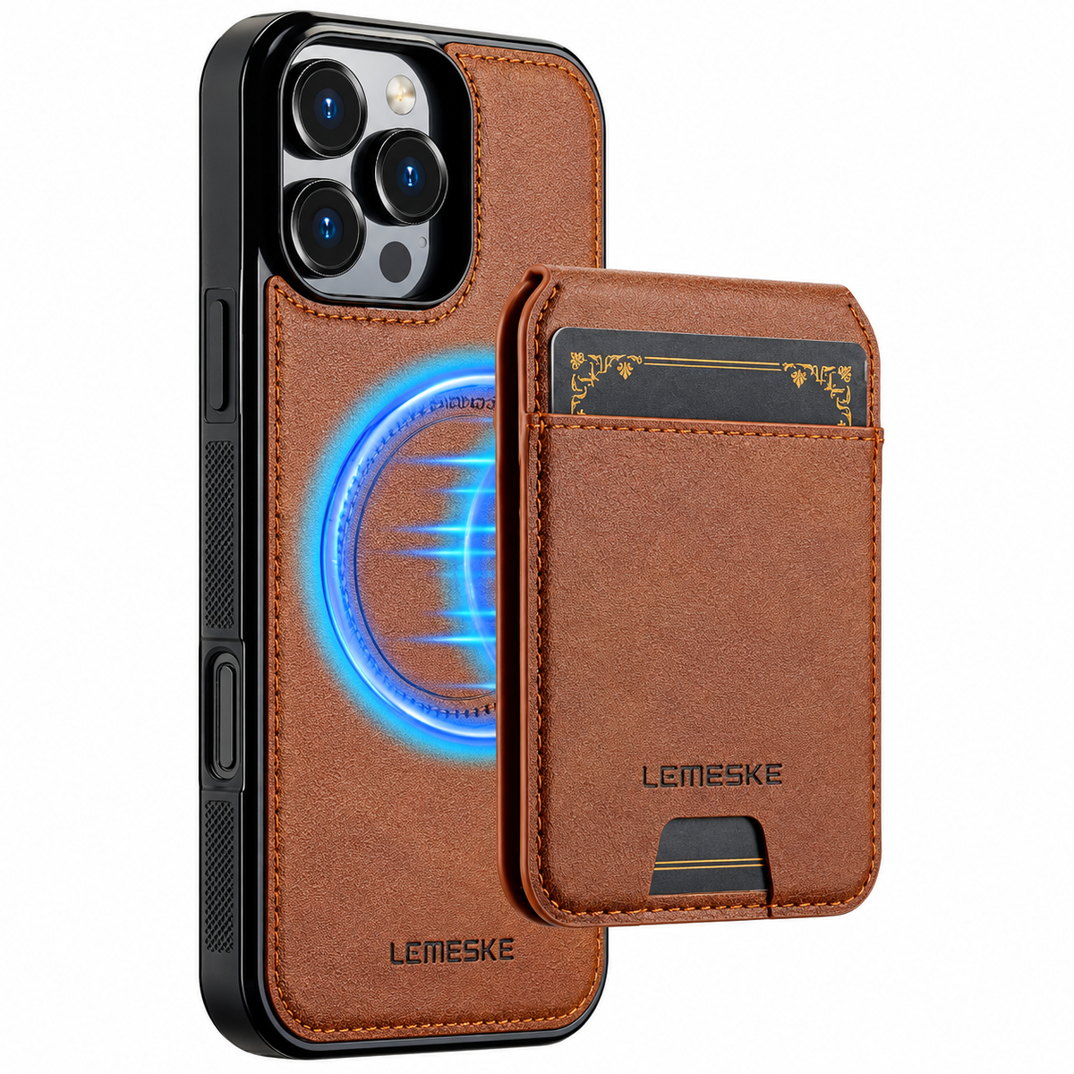 Cover Magnetica con Portafoglio Rimovibile 2 in 1 – Supporto Regolabile e Porta Carte CS15