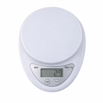 Bilancia Digitale da Cucina 5kg ⚖️ Display LCD Preciso 1g | Compatta & Facile da Usare - B05