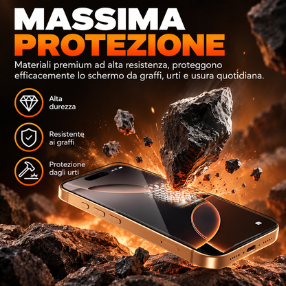 Pellicola Protettiva in Vetro Temperato per iPhone | 2 Pezzi con Kit di Applicazione Antipolvere | Alta Trasparenza | Anti-Impronte | Protezione Antiurto | Applicazione Facile e Precisa - MAGIC