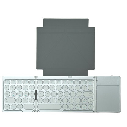Tastiera Bluetooth Pieghevole a Tre Ante con Touchpad Integrato |compatibile con smartphone tablet e laptop - B033