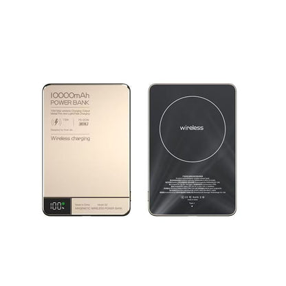 Power Bank Magnetico｜Anti-surriscaldamento・Display LED｜Design sottile e leggero｜5000/10000mAh｜ Compatibile iPhone e Android – Q1/Q2