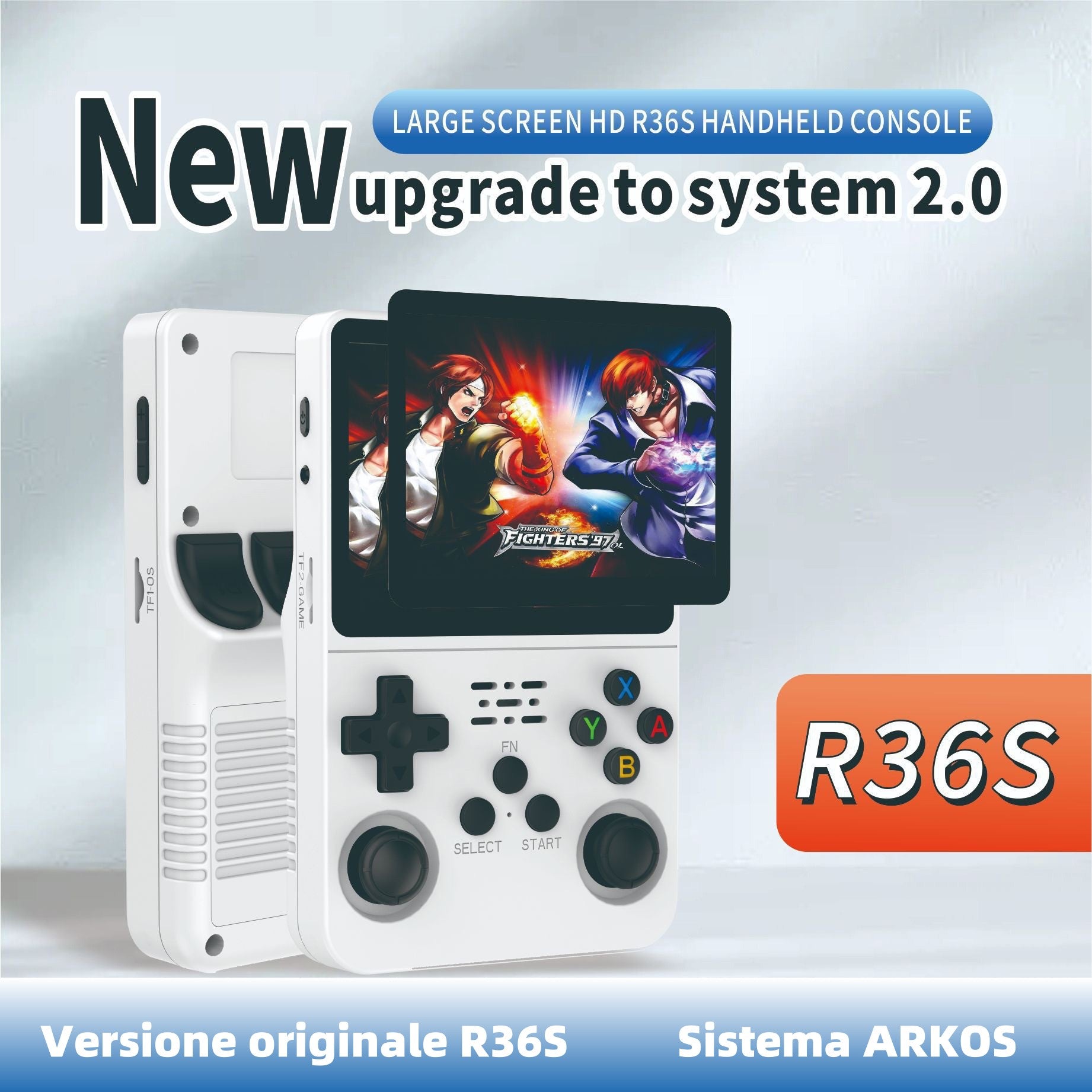 Console Portatile Retro 3.5'' | Schermo HD 640x480 | Colori RGB | Joystick 3D | 10+ Emulatori Mod. R36S