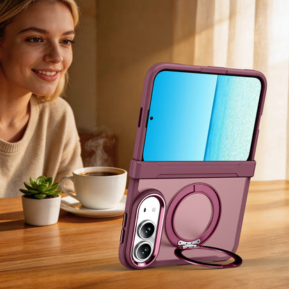 Cover Magnetica Antiurto con Supporto ad Anello 360° per iPhone – Ricarica Wireless e Protezione Fotocamera - DUO02