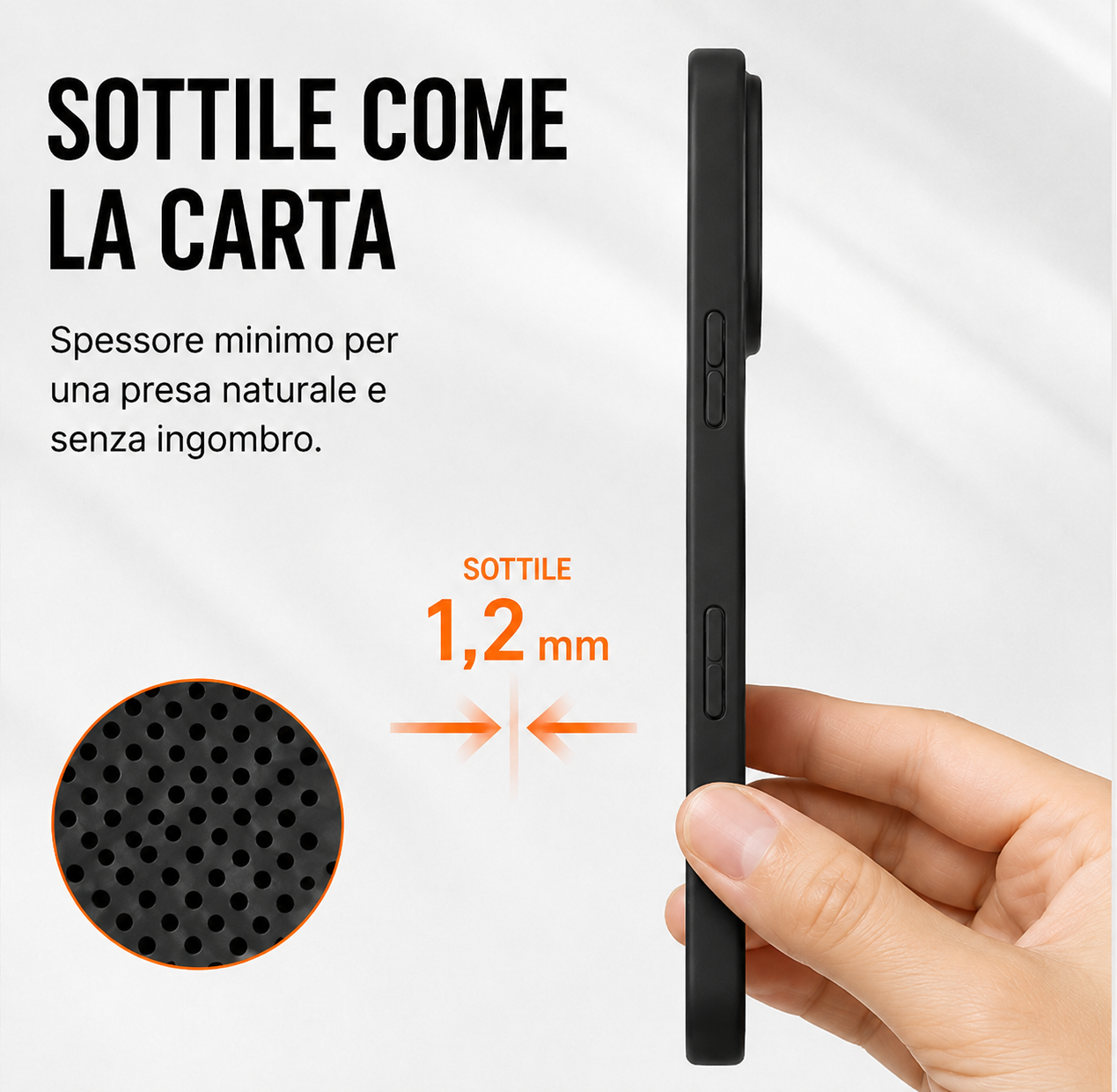 Cover iPhone 10g Ultra Leggera, Custodia Sottile Traspirante con Fori di Ventilazione, Anti-Calore, Anti-Sudore  CS12