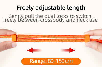 Cordino Universale Regolabile per Smartphone – Doppio Cordino Intrecciato con Moschettoni in Metallo e Piastra TPU - CD02