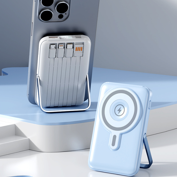 Power Bank Magnetico MagSafe 10.000mAh | Ricarica Rapida Wireless + Cavo Integrato | Supporta iWatch & Cuffie - CW02