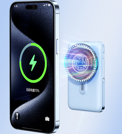 Power Bank Magnetico MagSafe 10.000mAh | Ricarica Rapida Wireless + Cavo Integrato | Supporta iWatch & Cuffie - CW02