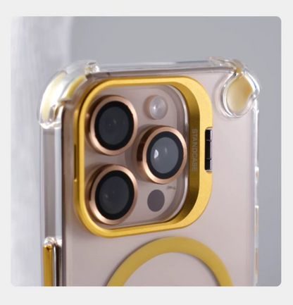Cover Trasparente con Supporto Integrato nella Cornice Fotocamera per iPhone | MagSafe & Anti-Urto