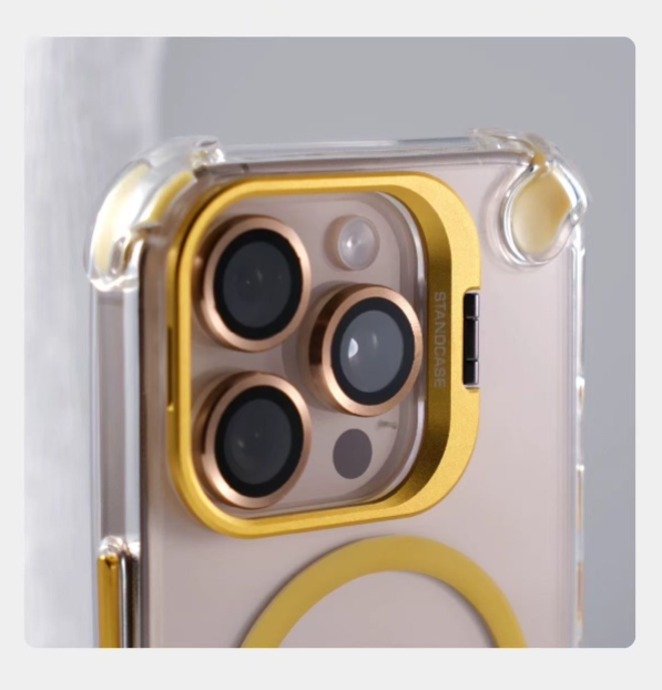 Cover Trasparente con Supporto Integrato nella Cornice Fotocamera per iPhone | MagSafe & Anti-Urto