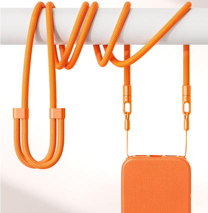 Cordino Universale Regolabile per Smartphone – Doppio Cordino Intrecciato con Moschettoni in Metallo e Piastra TPU - CD02