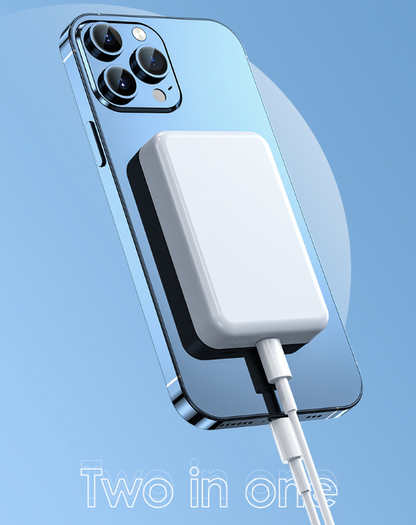 Power Bank MagSafe 4.000mAh con Ingresso Lightning Ricarica Wireless per iPhone PB4K Ultra Sottile e Leggero Funzione 15W Ricarica Magnetica Automatica