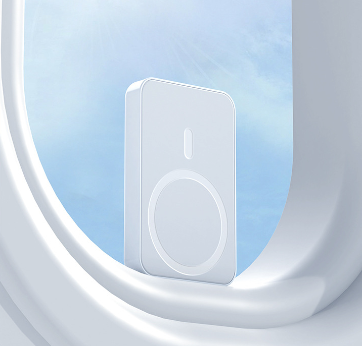 Power Bank MagSafe 4.000mAh con Ingresso Lightning Ricarica Wireless per iPhone PB4K Ultra Sottile e Leggero Funzione 15W Ricarica Magnetica Automatica