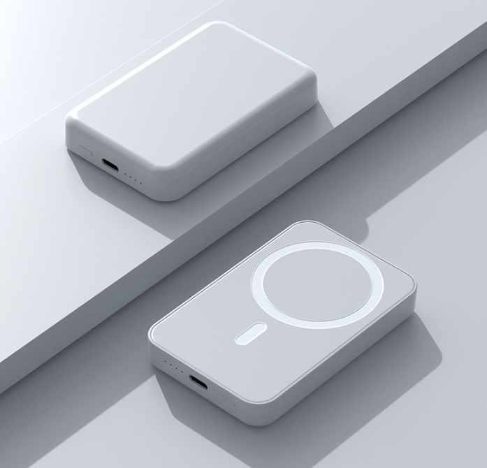 Power Bank MagSafe 4.000mAh con Ingresso Lightning Ricarica Wireless per iPhone PB4K Ultra Sottile e Leggero Funzione 15W Ricarica Magnetica Automatica