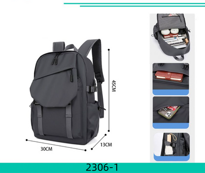 Zaino Multifunzione 2305/2306-1 - Impermeabile Capiente e Organizzato con Scomparti Multipli e Tasche Intere per Laptop Libri e Accessori