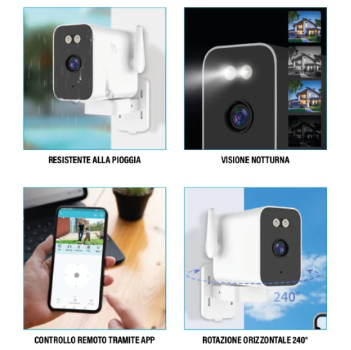 Telecamera Smart Wi-Fi da Esterno | Full HD 1080P | IP66 | Allarme Luminoso e Sonoro  Descrizione -  LS-IPC20