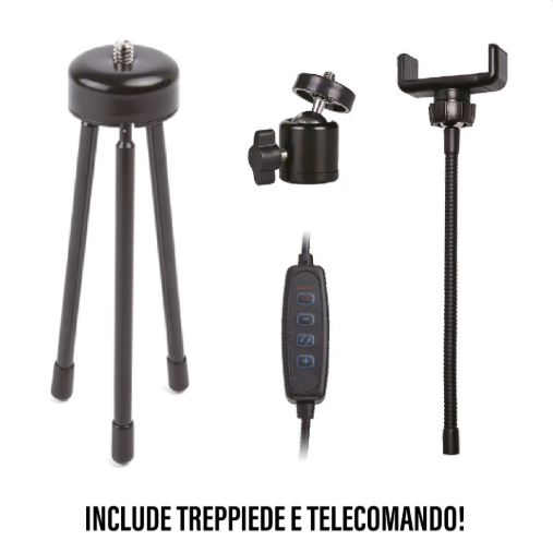 Ring Light LED 8/10/12 pollici con Treppiede | Selfie, TikTok & Live Perfetti - LS-RL