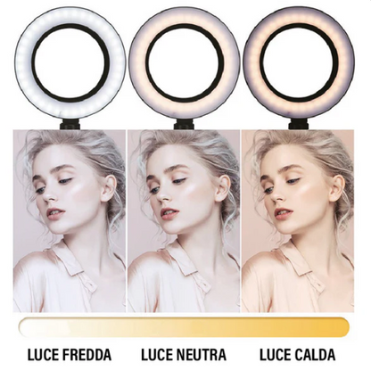 Ring Light LED 8/10/12 pollici con Treppiede | Selfie, TikTok & Live Perfetti - LS-RL