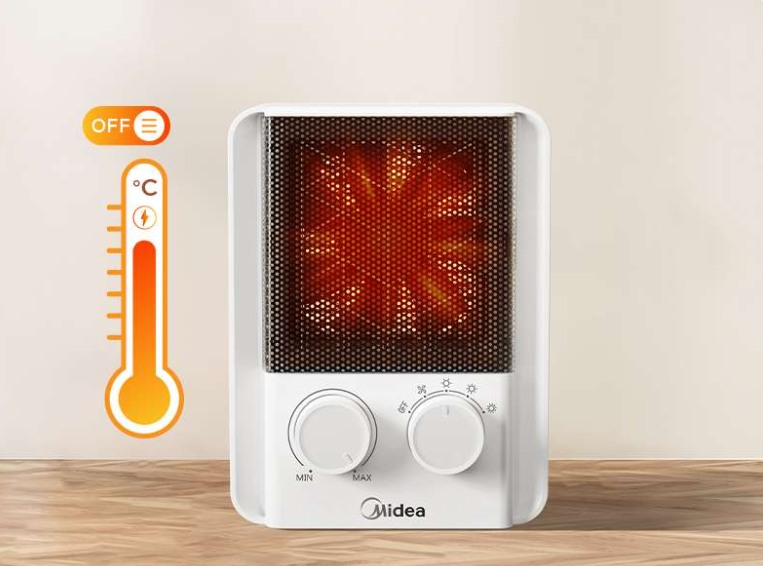 Termoventilatore 2000W NT20-22E | Riscaldamento Rapido e Uniforme, 4 Modalità di Temperatura, Griglia Grande, Spegomento Automatico, Design Moderno e Leggero