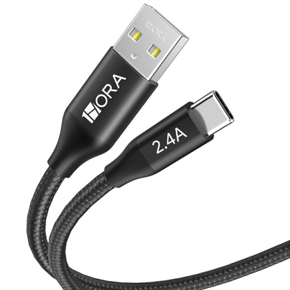 Cavo USB-A ➜ USB-C/LIGHTNING Intrecciato 1m | Ricarica Rapida 2.4A & Alta Resistenza - CAB249/CAB250