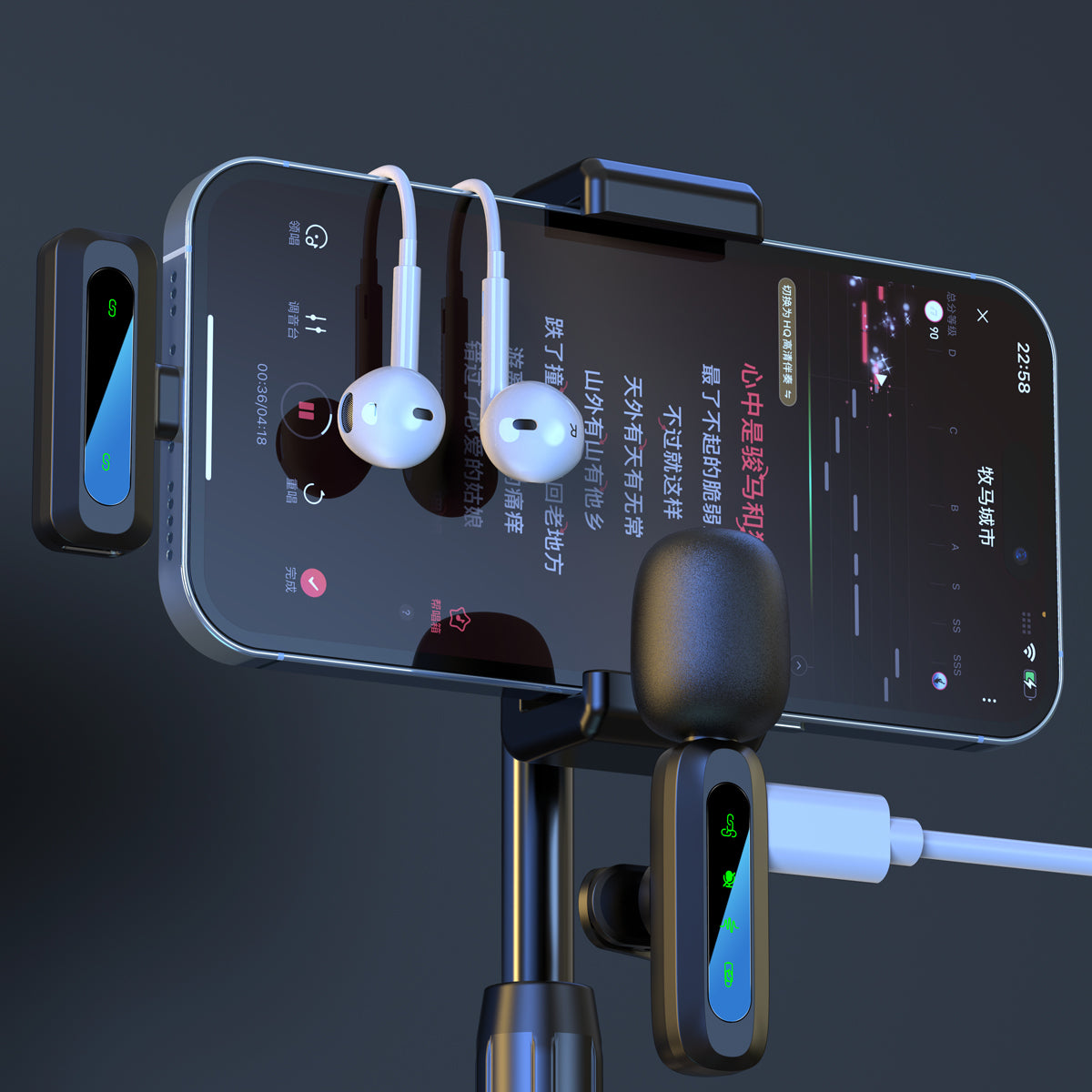 Microfono Lavalier Wireless 2.4G – Plug & Play con Riduzione del Rumore – Compatibile con iPhone & Android, ideale per TikTok Live, interviste e vlog - J3