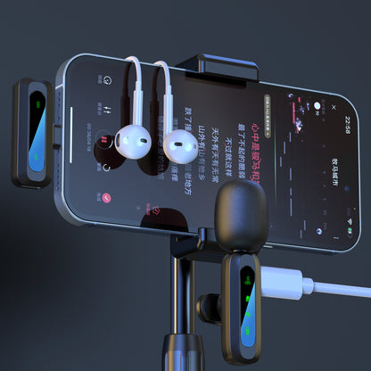 Microfono Lavalier Wireless 2.4G – Plug & Play con Riduzione del Rumore – Compatibile con iPhone & Android, ideale per TikTok Live, interviste e vlog - J3