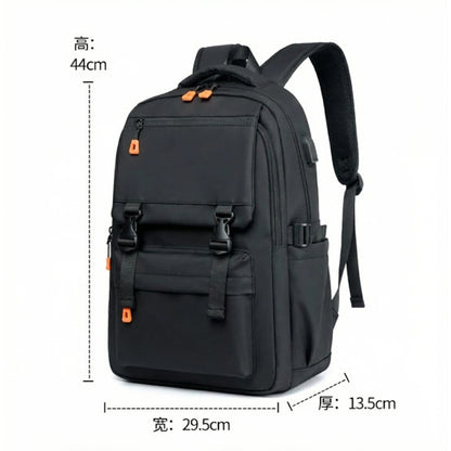 Zaino da Pendolarismo Multifunzione per Viaggi, Lavoro e Uso Quotidiano, con Ricarica USB, Inserti Riflettenti, Impermeabile e Scomparti Multipli - 2305-1