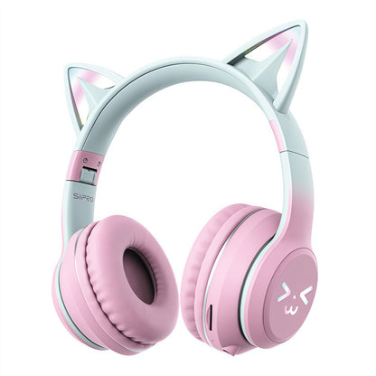 Cuffie wireless con illuminazione LED stile Hello Kitty