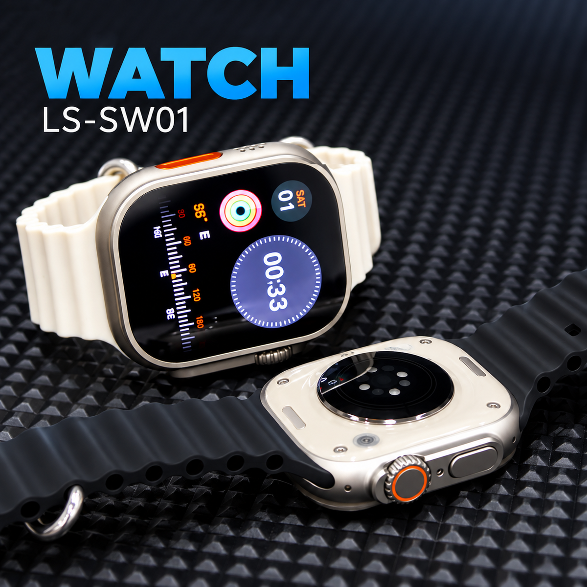 Lostech LS-SW01 Smartwatch AMOLED 90Hz con Chiamate Bluetooth, Monitoraggio Attività, SpO2, Frequenza Cardiaca, Sonno, Bussola e Musica Locale