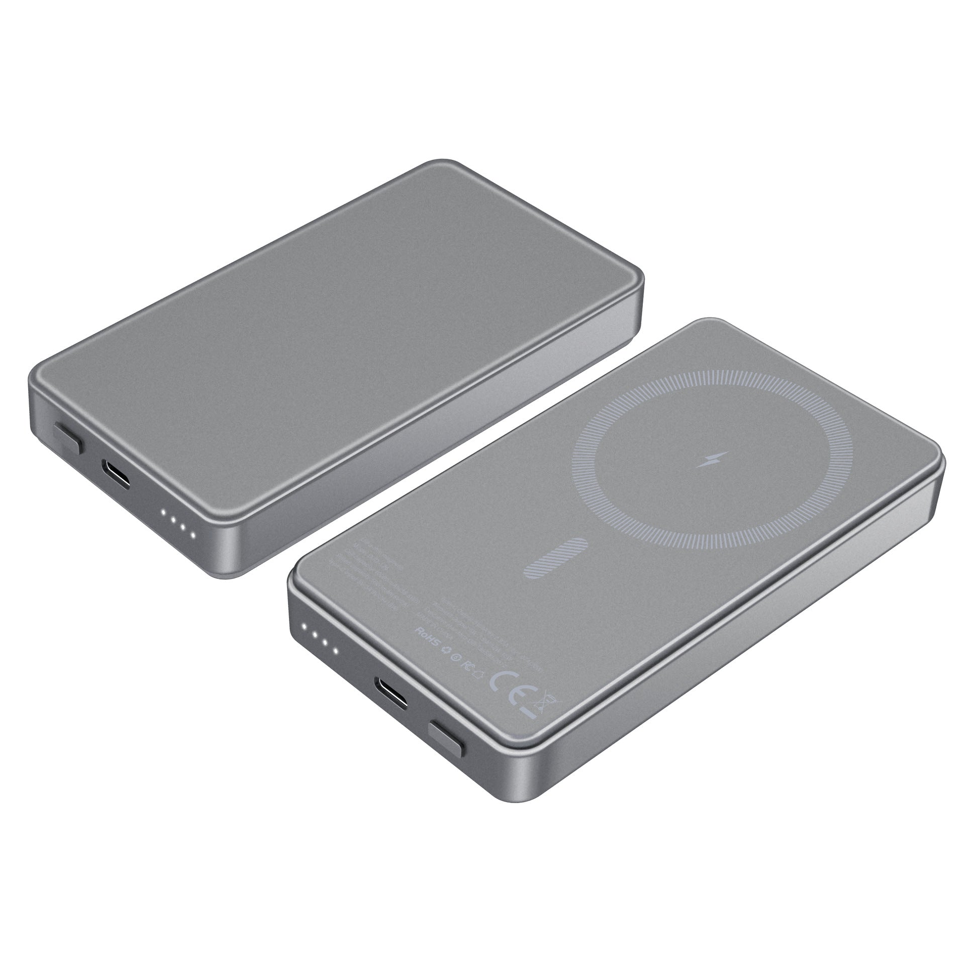 Power Bank Magnetico MagSafe con supporto e cavo Type C integrato - per Android e iPhone - 10000mAh - Ricarica Veloce - C05