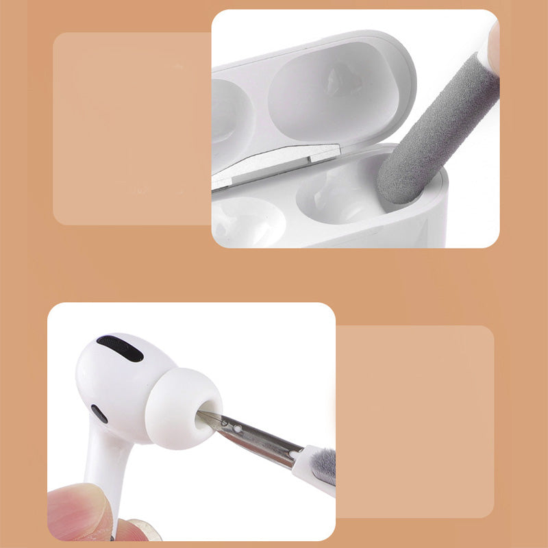 Set di pulizia 10 in 1 per auricolari Bluetooth, smartphone, schermi, fotocamere, tastiere e altro – con penna multifunzione per una pulizia precisa e completa -Q10S