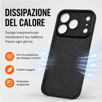Cover iPhone 10g Ultra Leggera, Custodia Sottile Traspirante con Fori di Ventilazione, Anti-Calore, Anti-Sudore  CS12