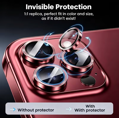 Cerchietti copri-lente effetto metallo per iPhone – Proteggi Obiettivo e Lenti, Design Singolo per Fotocamera - 1021