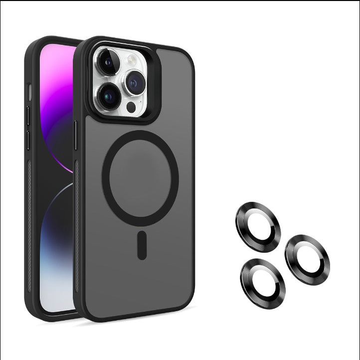 Cover iPhone con Supporto Fotocamera Integrato – Semi-trasparente, Compatibile MagSafe - 1107
