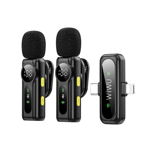Microfono Lavalier Wireless Doppio – Audio Pro per Video e Live - Wi-WM007