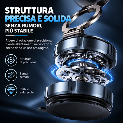 Supporto Magnetico per Smartphone N52 con Ventosa – Pieghevole, Rotazione 360°, Regolazione Multi-Angolo per Auto, Casa e Ufficio - SD07