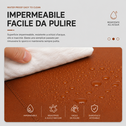 Custodia Borsa in pelli PU per Laptop – compatibile con tablet macbook - Sottile e Leggera, Interno Morbido, Resistente agli Schizzi e ai Graffi, Utilizzabile come Tappetino Mouse - DNB01