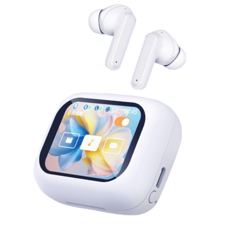 Auricolari Bluetooth LX10 con Schermo LED a Colori | Traduzione AI, Cancellazione Attiva del Rumore & Controllo Touch Intelligente M6