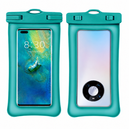 Custodia Impermeabile Galleggiante per Smartphone con Doppio Airbag, IPX8 fino a 30 Metri, Compatibile fino a 7,2 Pollici, TPU Touch ad Alta Sensibilità, per Nuoto, Immersioni e Terme, con Cordino Girevole-J009-2