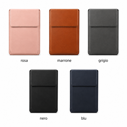 Custodia Borsa in pelli PU per Laptop – compatibile con tablet macbook - Sottile e Leggera, Interno Morbido, Resistente agli Schizzi e ai Graffi, Utilizzabile come Tappetino Mouse - DNB01