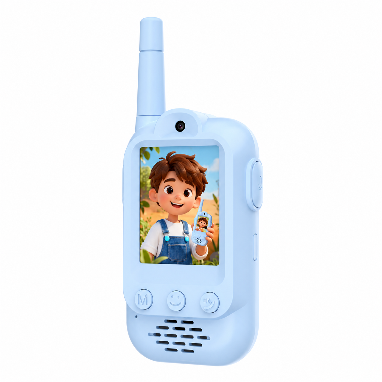 Walkie Talkie Video Smart per Bambini Connessione Wireless Doppia Videochiamata HD Schermo IPS Ricarica Type-C Batteria a Lunga Durata Audio HD-M008