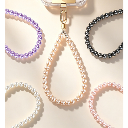 Laccetto per Cellulare con Perline Decorative – Cordino da Polso Elegante con Moschettone e Piastrina Sottile da 0,18 mm, Accessorio Fashion per Smartphone e Borsa-LC05