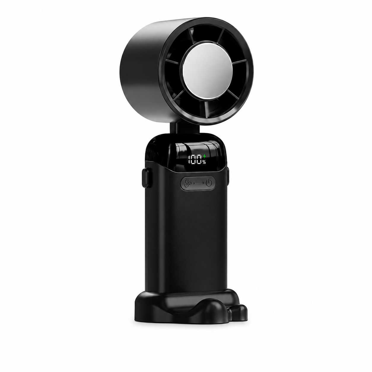 Ventilatore Portatile con Raffreddamento | Turbo ad Alta Velocità | Regolazione Continua a 199 Livelli | Display Digitale della Batteria | Da Collo e Portatile | Pieghevole e Compatto-N16