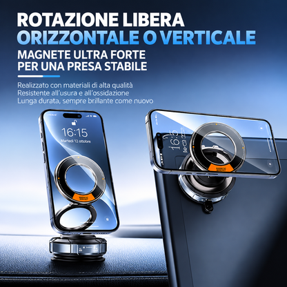 Supporto Magnetico per Smartphone N52 con Ventosa – Pieghevole, Rotazione 360°, Regolazione Multi-Angolo per Auto, Casa e Ufficio - SD07