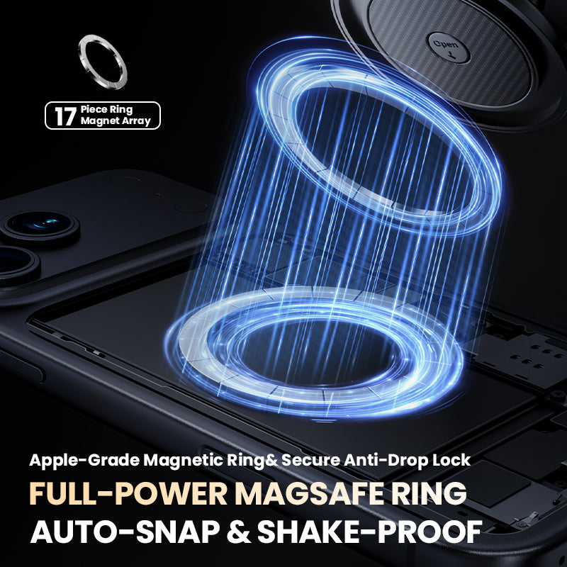 Supporto Magnetico Auto con Ventosa a Vuoto + Profumatore Integrato | Rotazione 4 Assi | MagSafe Ultra Potente - A15